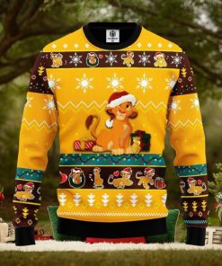 Lion King Ugly Christmas Sweater Simba Lion King Xmas Animal Kingdom Christmas Movie Christmas