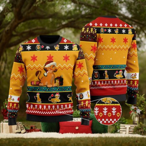 Lion King Ugly Simba Simba Merry Christmas Magic Kingdom Wool Ugly Christmas Ugly