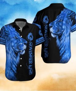 Lion November Guy Custom Name Hawaiian Shirt