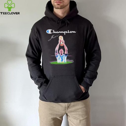 Lionel Messi 2022 World Cup Champion signature hoodie, sweater, longsleeve, shirt v-neck, t-shirt