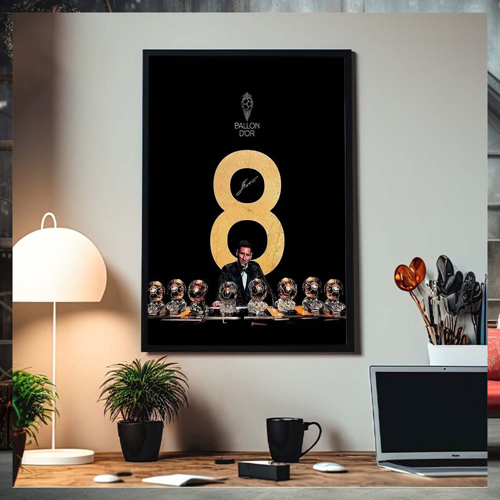 Lionel Messi 8 Ballon D’Or Winner Home Decor Poster Canvas Lionel Messi 8 Ballon D’Or Winner Home Decor Poster Canvas