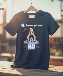 Lionel Messi Argentina Champion Fifa World Cup 2022 Signature T Shirt