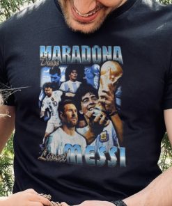 Lionel Messi Diego Maradona Argentina Legends WC 2022 Vintage Shirt
