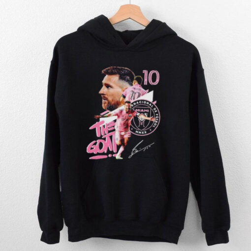 Lionel Messi Inter Miami the goat signature hoodie, sweater, longsleeve, shirt v-neck, t-shirt