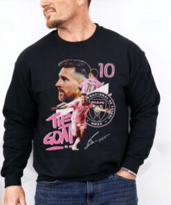 Lionel Messi Inter Miami the goat signature hoodie, sweater, longsleeve, shirt v-neck, t-shirt