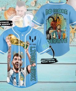 Lionel Messi No More Debate Custom Baseball Jersey