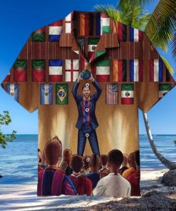 Lionel Messi The Goat Hawaiian Shirt Summer Beach Gift
