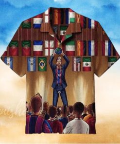 Lionel Messi The Goat Hawaiian Shirt Summer Beach Gift