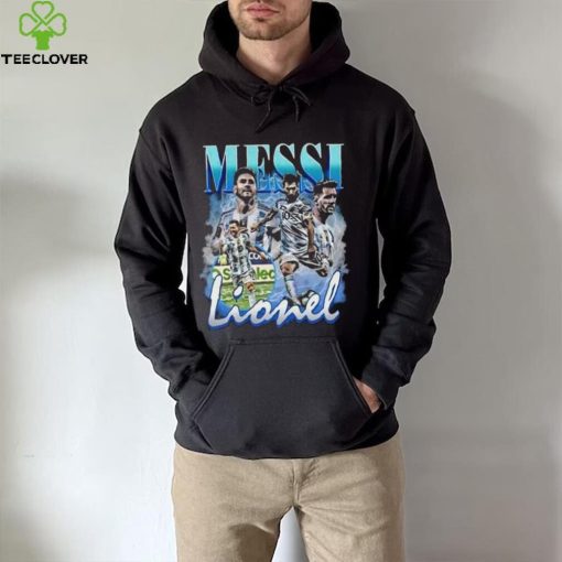 Lionel Messi Vintage Bootleg Champions World Cup 2022 Football Shirt Hoodie