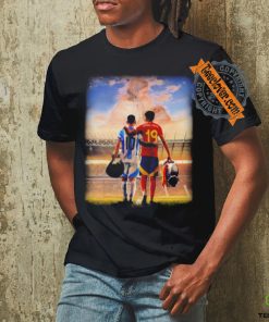 Lionel Messi and Lamine Yamal Champions shirt