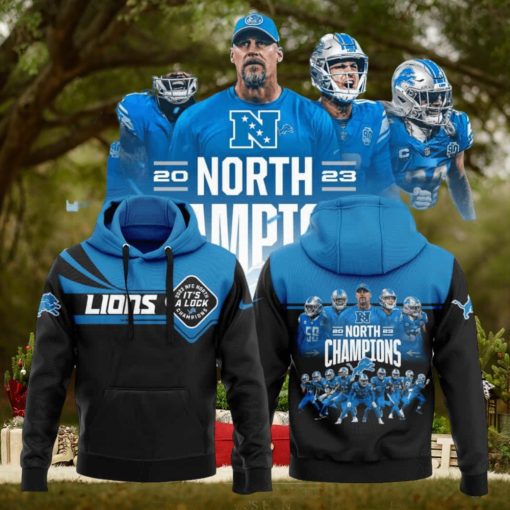 Lions Champs NFC North It’s A Lock Black Hoodie Combo