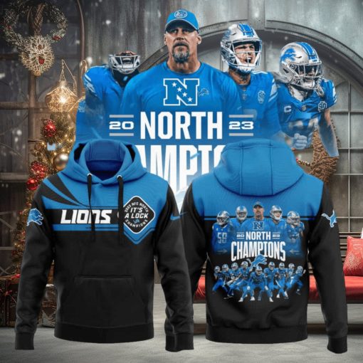 Lions Champs NFC North It’s A Lock Black Hoodie Combo