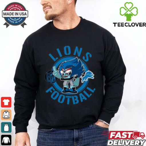 Lions Football Nfl Rush Zone Cartoon Character Shirt