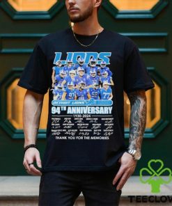 Lions Football Team 94Th Anniversary 1930 2024 Thank You For The Memories Shirt