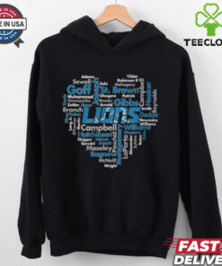 Lions Word Cloud Player Names T Shirt