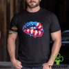 Lips 4th Of July Usa Patriotic Colorful American Flag Shirt