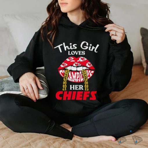 Lips This girl loves her Chiefs Champions shirt