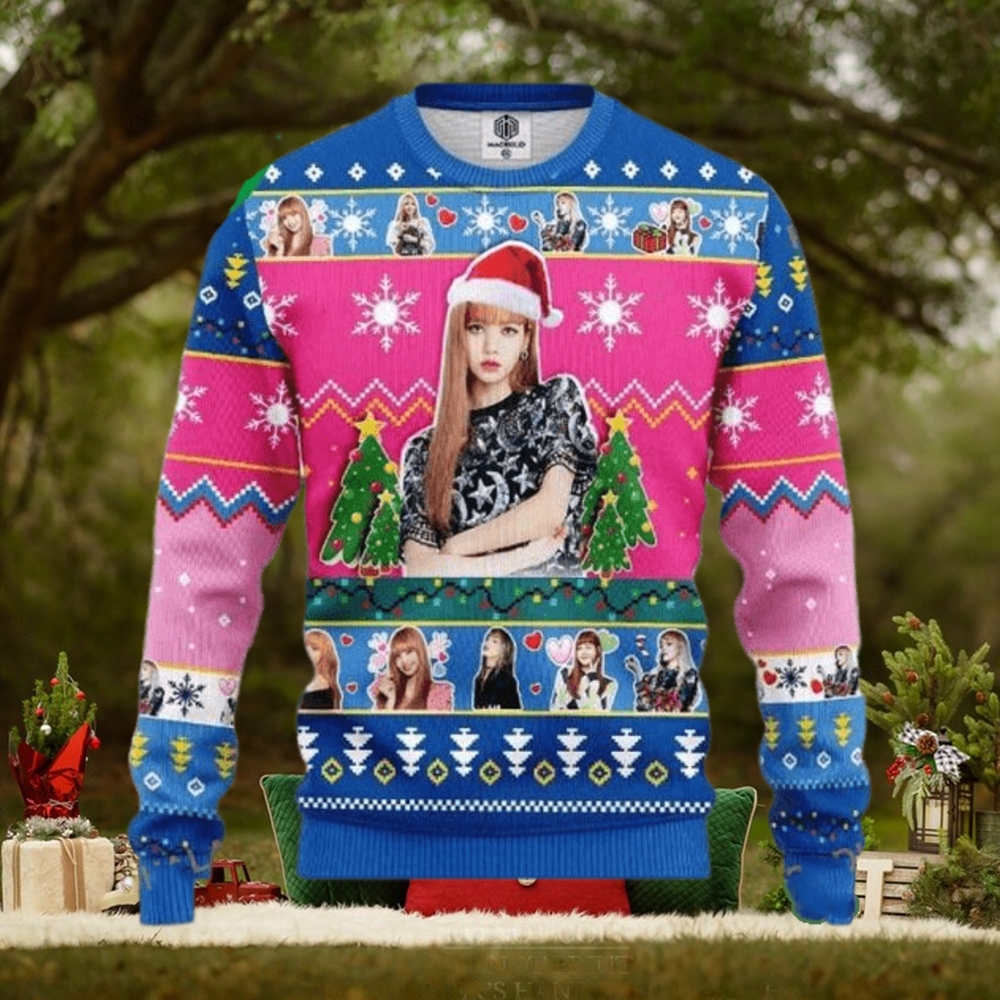 Lisa Black Pink Band Merry Xmas Ugly Christmas Sweater Xmas Gifts Lisa Black Pink Band Merry Xmas Ugly Christmas Sweater Xmas Gifts
