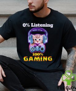 Listening Gamer Kitty Meme Funny shirt