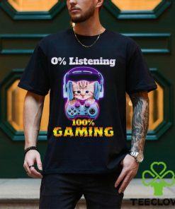 Listening Gamer Kitty Meme Funny shirt