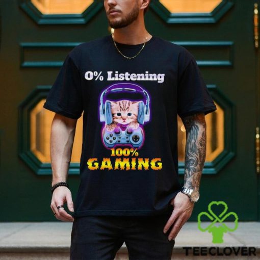Listening Gamer Kitty Meme Funny shirt