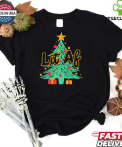 Lit AF Christmas tree shirt