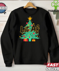 Lit AF Christmas tree shirt 1 Lit AF Christmas tree shirt