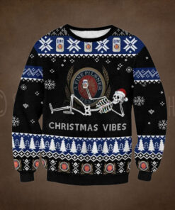 Lite Christmas Vibes Skull Ugly Christmas Sweater