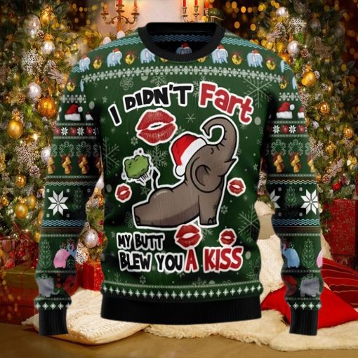Little Elephant Didn_t Fart My Butt Blew You A Kiss 3D Sweater