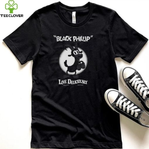 Live Deliciously Vintage Cartoon Black Phillip Shirt