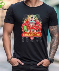 Liverpool FC 2023 2024 Carabao Cup Champions Signatures T Shirt