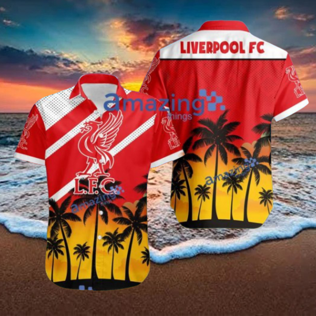 Liverpool FC Logo Button Down Hawaiian Shirt Hip Summer Trend Liverpool FC Logo Button Down Hawaiian Shirt Hip Summer Trend