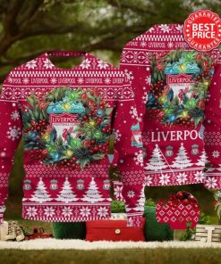 Liverpool FC Premier League Laurel Wreath Ugly Christmas Sweater