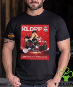 Liverpool LFC Icons Magazine Jurgen Klopp I’m So Glad That Jurgen Is A Red Merchandise Vintage T Shirt