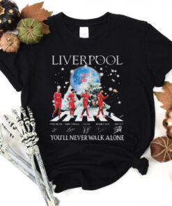 Liverpool You’ll Never Walk Alone In Christmas 2024 Signatures hoodie, sweater, longsleeve, shirt v-neck, t-shirt