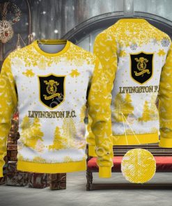 Livingston F.C. SPFL Scottish Snow Fall Pine Ugly sweater