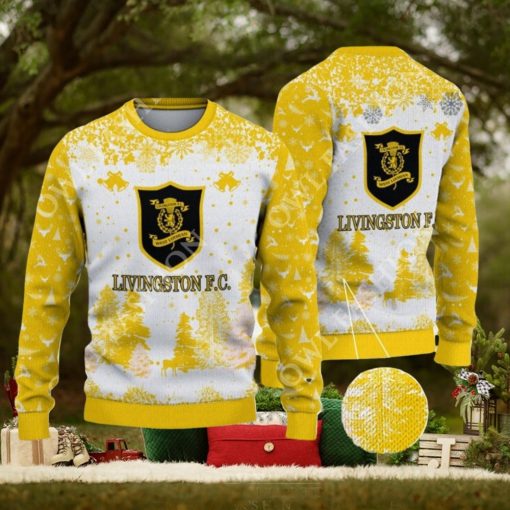 Livingston F.C. SPFL Scottish Snow Fall Pine Ugly sweater