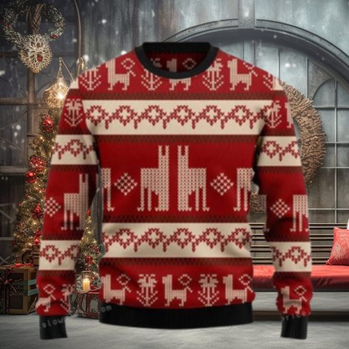 Llama Christmas Pattern Ugly Sweater Party