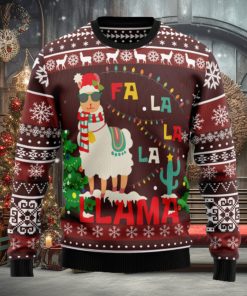 Llama Falalala Ugly Christmas Sweater Thankgiving Gift Men Women