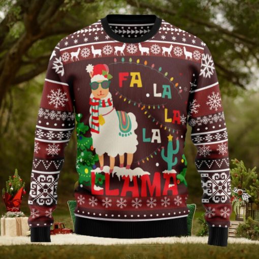 Llama Falalala Ugly Christmas Sweater Thankgiving Gift Men Women