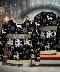 New Orleans Saints Pattern Ugly Christmas Sweaters