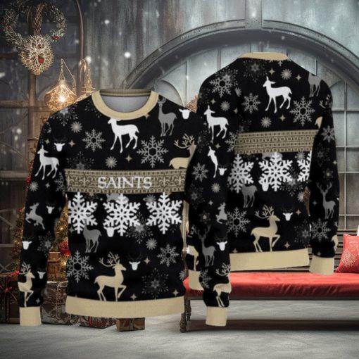 New Orleans Saints Pattern Ugly Christmas Sweaters