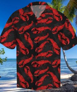 Lobster Tropical Lobster Aloha Summer Hawaiian Shirt
