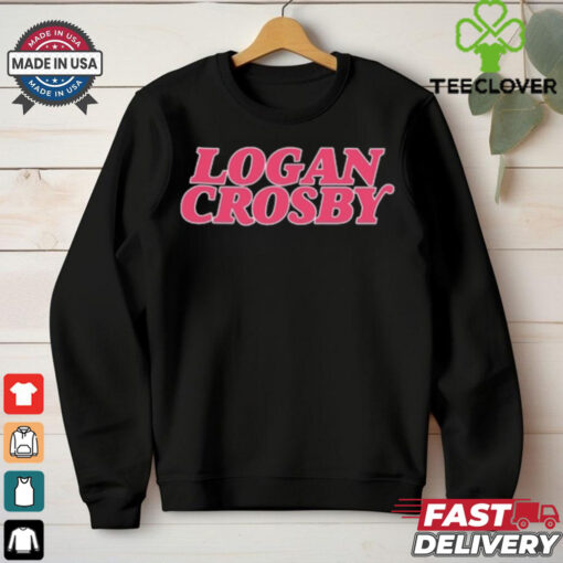 Logan Crosby Pink Lettering Tee Shirt