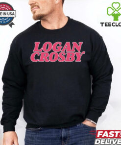 Logan Crosby Pink Lettering Tee Shirt