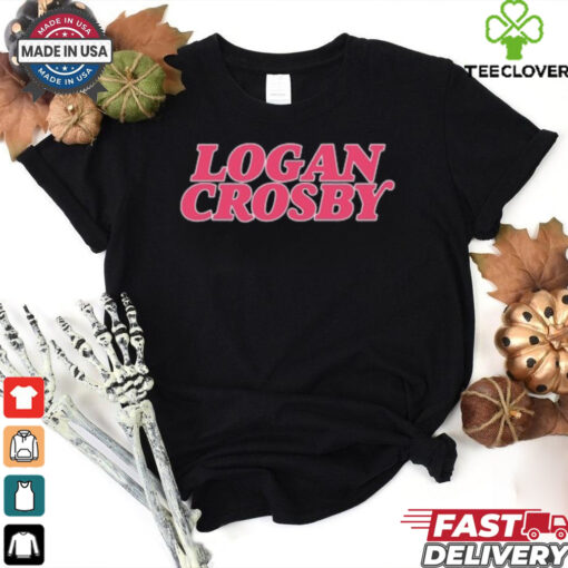 Logan Crosby Pink Lettering Tee Shirt