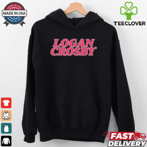 Logan Crosby Pink Lettering Tee Shirt