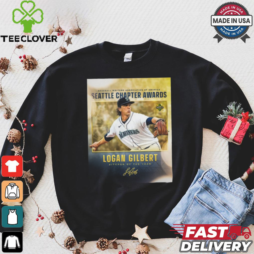 Logan Gilbert Seattle Chapter Awards Pitcher Of The Year Shirt Logan Gilbert Seattle Chapter Awards Pitcher Of The Year Shirt