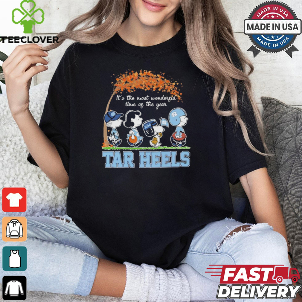 Logo Tar Heels Snoopy Fall It’s Most Wonderful Time Of The Year Shirt Logo Tar Heels Snoopy Fall It’s Most Wonderful Time Of The Year Shirt