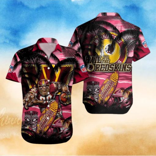 Logo Washington Commanders NFL Hawaiian shirt